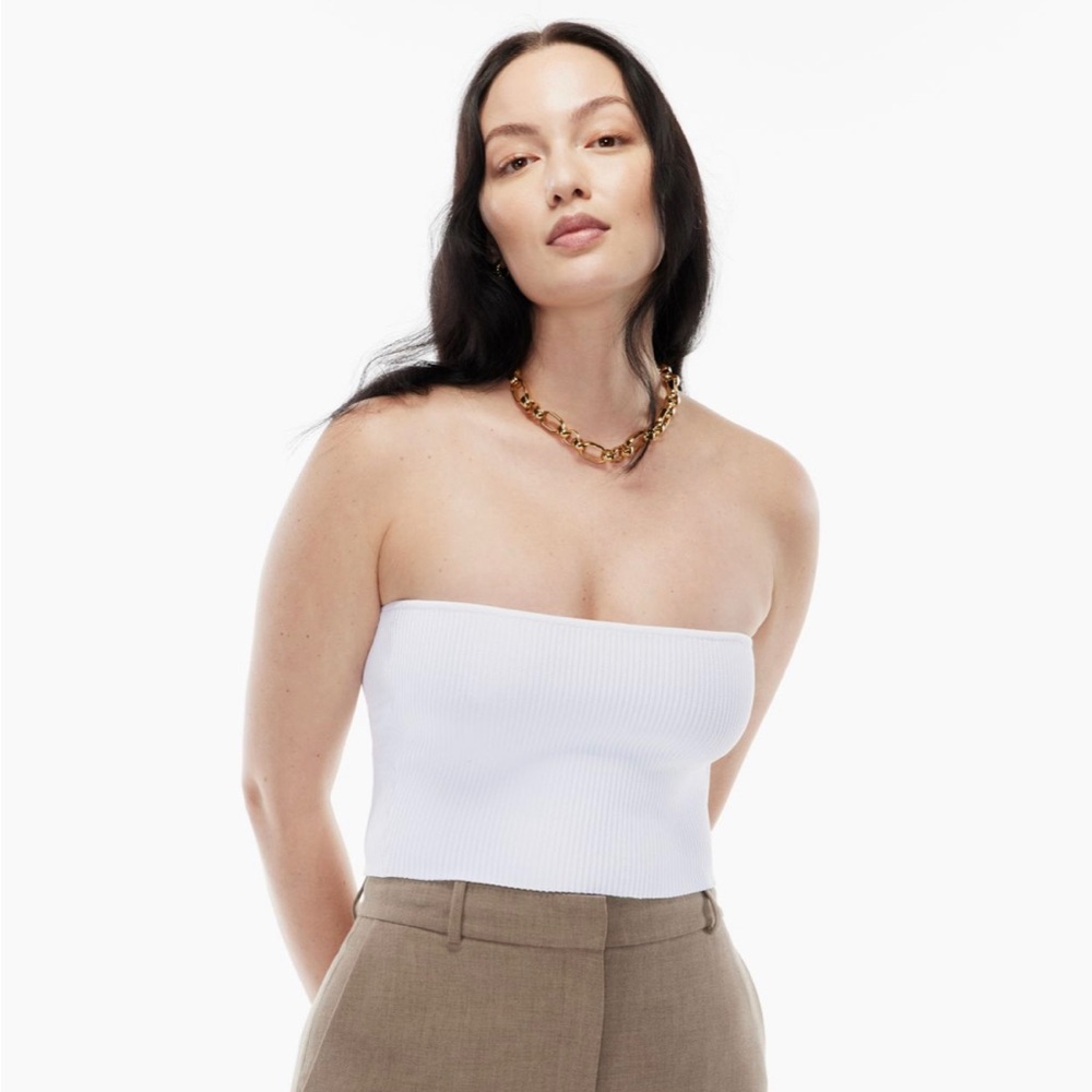 Babaton x Aritzia light pink scuplt knit tube top